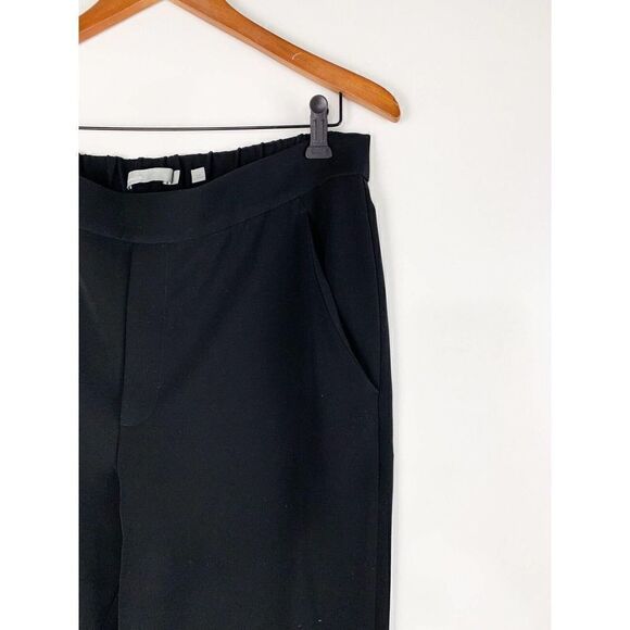 Vince Crepe Lounge Pant In Black Size Large Pull On Trousers Straight Leg - Picture 4 of 6